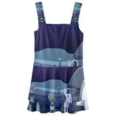 Alien Astronaut Scene Kids  Layered Skirt Swimsuit by Bedest