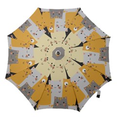 Seamless Pattern Cute Cat Cartoons Hook Handle Umbrellas (large)