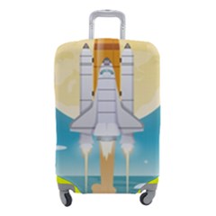 Space Exploration Illustration Luggage Cover (small) by Bedest