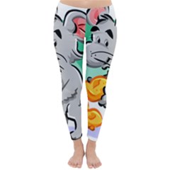 Mouse Cheese Tail Rat Mice Hole Classic Winter Leggings