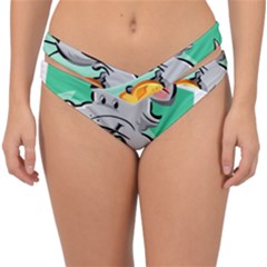 Mouse Cheese Tail Rat Mice Hole Double Strap Halter Bikini Bottoms by Sarkoni