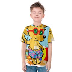 Beach Chihuahua Dog Pet Animal Kids  Cotton T-shirt