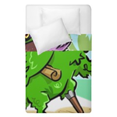 Parrot Hat Cartoon Captain Duvet Cover Double Side (single Size)