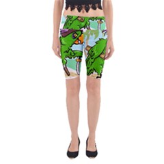 Parrot Hat Cartoon Captain Yoga Cropped Leggings