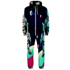 Bear Astronaut Futuristic Hooded Jumpsuit (men) by Bedest