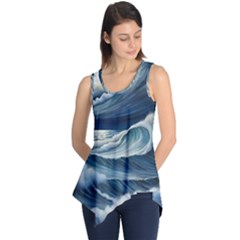 Waves Storm Sea Sleeveless Tunic by Bedest