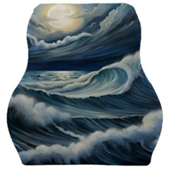 Waves Storm Sea Car Seat Velour Cushion  by Bedest