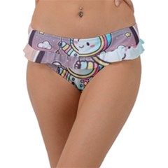 Boy Astronaut Cotton Candy Frill Bikini Bottoms