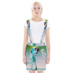 Astronaut Kiss Space Baby Braces Suspender Skirt by Bedest