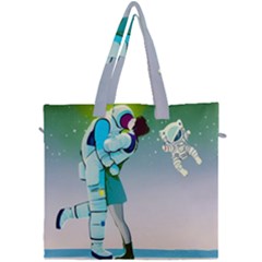 Astronaut Kiss Space Baby Canvas Travel Bag by Bedest