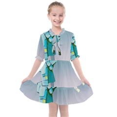 Astronaut Kiss Space Baby Kids  All Frills Chiffon Dress