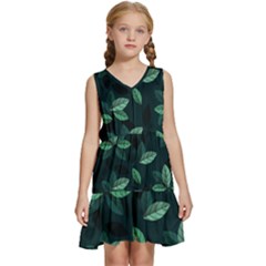 Foliage Kids  Sleeveless Tiered Mini Dress