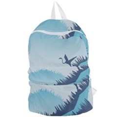 Swan Flying Bird Wings Waves Grass Foldable Lightweight Backpack