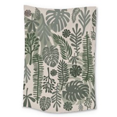 Plants Leaves Boho Botany Foliage Large Tapestry by Bedest