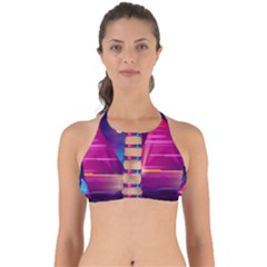 Egyptian Pyramids Night Landscape Cartoon Perfectly Cut Out Bikini Top by Ndabl3x