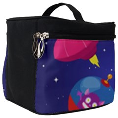 Cartoon Funny Aliens With Ufo Duck Starry Sky Set Make Up Travel Bag (big) by Ndabl3x