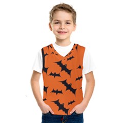 Halloween Card With Bats Flying Pattern Kids  Basketball Tank Top by Hannah976