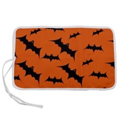 Halloween Card With Bats Flying Pattern Pen Storage Case (s)