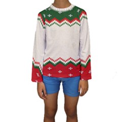 Merry Christmas Happy New Year Kids  Long Sleeve Swimwear by artworkshop