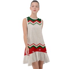 Merry Christmas Happy New Year Frill Swing Dress by artworkshop