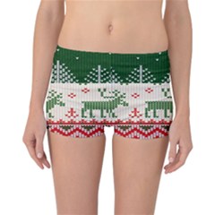 Merry Christmas Ugly Reversible Boyleg Bikini Bottoms by artworkshop