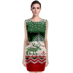 Merry Christmas Ugly Sleeveless Velvet Midi Dress by artworkshop