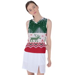 Merry Christmas Ugly Women s Sleeveless Sports Top by artworkshop