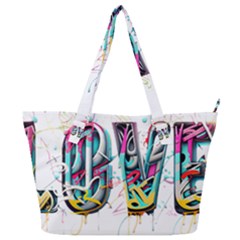 Graffiti Love Full Print Shoulder Bag by essentialimage