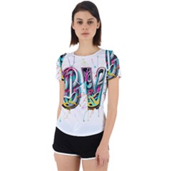 Graffiti Love Back Cut Out Sport T-shirt by essentialimage