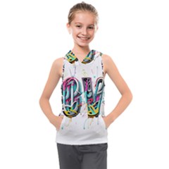 Graffiti Love Kids  Sleeveless Hoodie by essentialimage