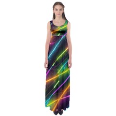 Vibrant Neon Dreams Empire Waist Maxi Dress by essentialimage