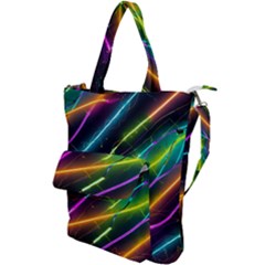Vibrant Neon Dreams Shoulder Tote Bag by essentialimage