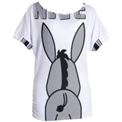 Donkey Ass Funny Nice Cute Floppy Women s Oversized T-shirt