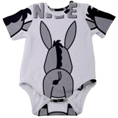 Donkey Ass Funny Nice Cute Floppy Baby Short Sleeve Bodysuit by Sarkoni