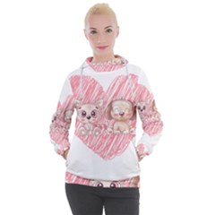 Paw Dog Pet Puppy Canine Cute Women s Hooded Pullover by Sarkoni