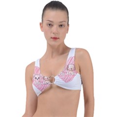 Paw Dog Pet Puppy Canine Cute Ring Detail Bikini Top by Sarkoni