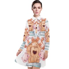 Socks Stockings Christmas Warm Long Sleeve Chiffon Shirt Dress