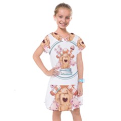 House Pet Animal Cute Kids  Drop Waist Dress