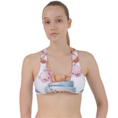 House Pet Animal Cute Criss Cross Racerback Sports Bra