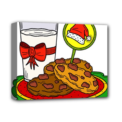 Milk Cookies Christmas Holidays Deluxe Canvas 14  X 11  (stretched)