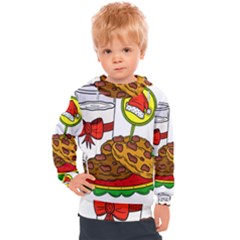 Milk Cookies Christmas Holidays Kids  Hooded Pullover by Sarkoni