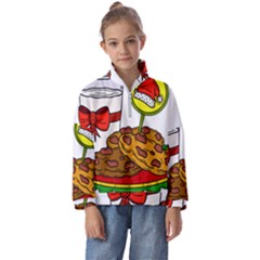 Milk Cookies Christmas Holidays Kids  Half Zip Hoodie by Sarkoni