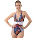 Gorilla Ape Zoo Mammal Usa Halter Cut-Out One Piece Swimsuit View1