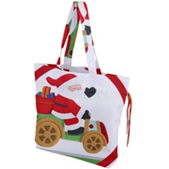 Christmas Santa Claus Drawstring Tote Bag by Sarkoni