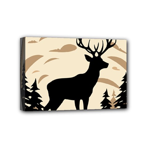 Deer Wildlife Mini Canvas 6  X 4  (stretched) by Sarkoni