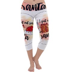 Santa Cookies Christmas Capri Yoga Leggings