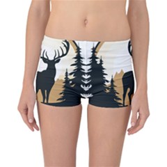 Deer Wildlife Nature Reversible Boyleg Bikini Bottoms