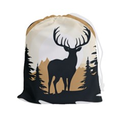 Deer Wildlife Nature Drawstring Pouch (2xl)