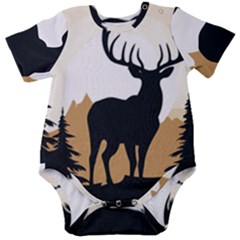 Deer Wildlife Nature Baby Short Sleeve Bodysuit