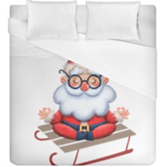 Santa Glasses Yoga Chill Vibe Duvet Cover (King Size)